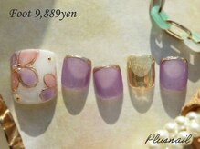 プラスネイル 町田店(PLUS NAIL)/【1690】ミラーフラワーネイル♪