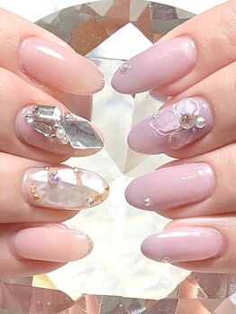 ネイルサロン レインボー(Nail Salon Rainbow)の写真/【2色までOK!ワンカラー/グラデ（ケア込）¥3900～】丁寧なケアでモチ抜群♪低価格×高技術でリピート多数◎