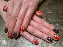 オーロラ(AurorA)/薔薇のステンドグラスネイル