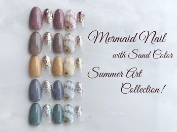 リンドゥネイル 上小田井店(Rindu Nail)/貝殻のような凹凸アート