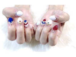 トリコロールネイル