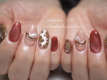 ネイルサロンアンドスクール エーアール(AR)/レオパードネイル☆