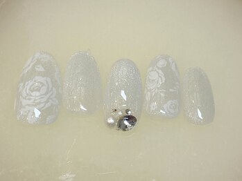 バラの花マグネットネイル