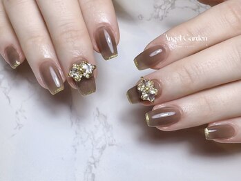 エンジェルガーデンネイル 池袋店(Angelgarden nail)/透けカラー&ラメライン