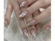 アモールビューティー 新宿店(Amor Beauty)/持ち込みワンホンフラワーネイル