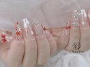 バレンタインネイル