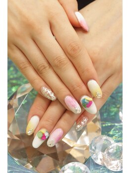 エスフィーネイルサロン ブリーユ(Esfy nailsalon Brille)/パステル塗りかけネイル
