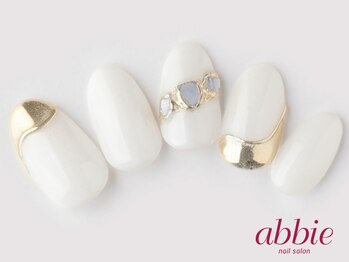ネイルサロンアビー 北千住店(abbie)/ホワイトミラー　￥11176