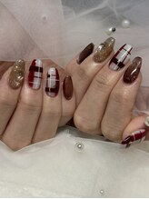 ビーカラフル 新宿店(BeColorful)/冬チェックネイル