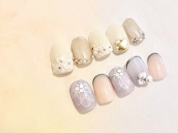 アイネイルズ 町田店(I nails)の写真/【ラグジュアリーブライダルCollection10480円】特別な日のネイルはI-nails町田店の技術力で美しい指先へ♪