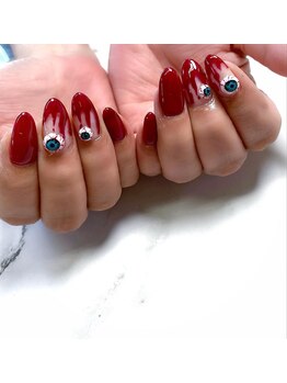 クリアー(clear)/滴る血目玉ネイル6800±1200円