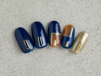 ティアリーネイル コレットマーレ店(Tiary Nail)/ネイビーデザイン