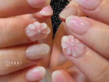 アンネ 梅田 GRACE店(ANNE)/ぷっくりフラワーネイル
