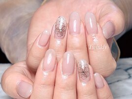 シンプルアートのseasonネイル