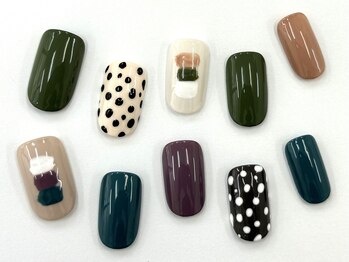 ネイルサロン クイール 小山店(NAIL SALON QUILL)/北欧系ワンカラーアート