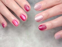 ブリスフルハピネス(Blissful happiness)/ピンクマグネットアシメネイル！