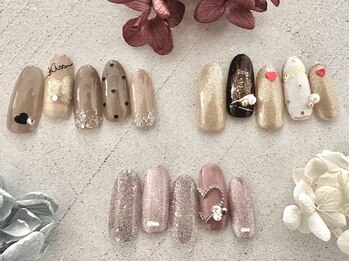 ココロバ ネイルアンドビューティーサロン(COCOLOBA)/ハート/ピンク/ホロ