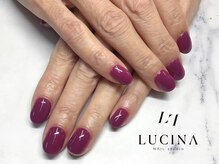 ネイルスタジオ ルキナ(LUCINA)/H-591パープルワンカラーネイル