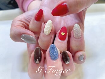 ハート&ニットネイル♪