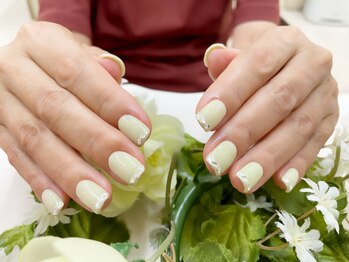 プルミエ ネイル(Premier Nail)/ガラスフレンチ☆マスカット