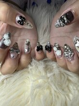 フラワーズネイル(flowers nail)/ゴテゴテ 甘辛ギャルネイル