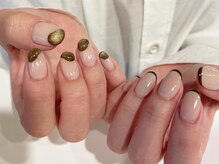アイネイルズ 梅田店(I nails)/アシメマグネットフレンチ¥9700