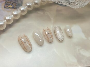 ラスターネイル(Luster nail)/らくがきチェックネイル