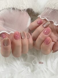 ハートホログラムネイル