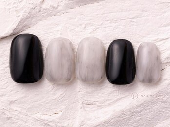 ネイルメゾン 渋谷店(NAIL MAISON)/もやもやブラックメンズ￥5800