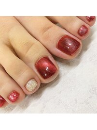 クリスマスカラーフットジェル