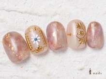 アイネイルズ 横浜WEST店(I-nails)/ミラーお花ネイル10480円