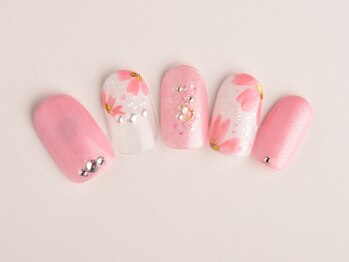 まつげアンドネイル ディアマンローズ(DIAMANT ROSE)/フラワーネイル90分6930円