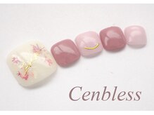 ビューティスタジオ センブレス(Cenbless)/ピンク系フラワーフットネイル