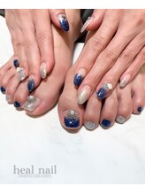 ヒールネイル(heal nail)/2色ブルーgradation×shell～