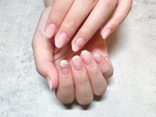 プルメリア(Plumeria)/【ハンド】白グラデ×ミラー