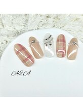 エーアンドエー 蕨店(A&A)/綺麗めチェックネイル