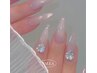 【韓国っぽ可愛い☆】韓国パーツ乗せネイル　カラー9色＋パーツ代別途¥3,980