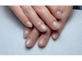 ベージュワンカラーネイル
