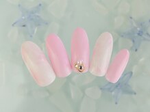 シューズネイルプロデュース/ピンクタイダイデザイン