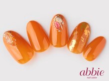 ネイルサロンアビー 北千住店(abbie)/オレンジニュアンス　￥12936