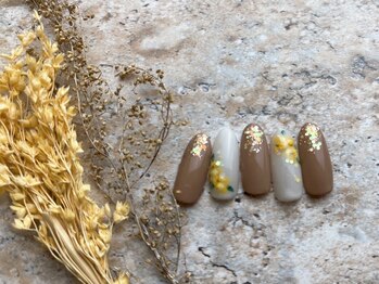 ネイルサロン&スクール ジーナ(GINA)/手書きフラワー