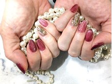 ネイルサロン グレイス(Grace)/【ジェル】ボルドー系マグネット