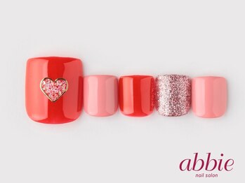 ネイルサロンアビー 北千住店(abbie)/ピンクハート　￥9394
