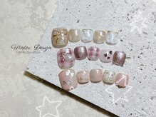 フットデザイン多数ご用意♪足裏角質ケア付き/冬ネイル　フット