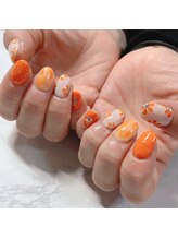 ブラン(blanc)/オレンジカラーネイル