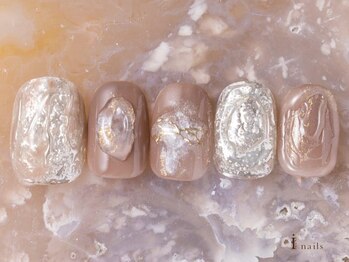 アイネイルズ 吉祥寺店(I nails)/淡色ぷっくりニュアンス
