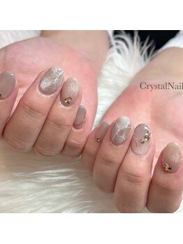 クリスタルネイル ボンベルタ橘店(CRYSTAL NAIL)/大理石ニュアンスネイル