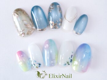 エリクサーネイル 心斎橋(Elixir Nail)の写真/ずっとオフ無料!!【定額カジュアル系300種以上★上品デザイン¥8480】爪にお悩みを持つ方必見!