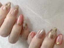 プリュム(Plume)/☆白べっこうネイル