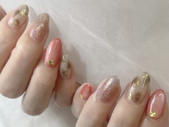 ☆白べっこうネイル